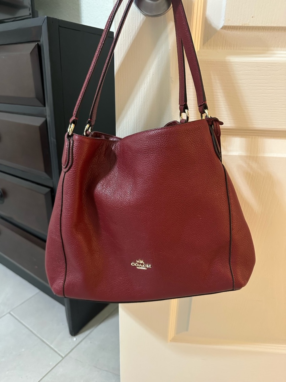 Coach Burgundy leather purse
